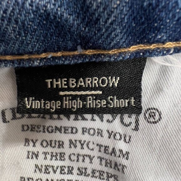 Blank NYC The Barrow Vintage High-Rise Distressed Denim Blue Shorts Women's 29 - Picture 5 of 7